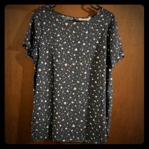 LC Navy Heart Top